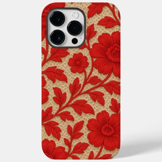 capa para celular Floral Vermelho em design Case-Mate iPhone Case (Achterkant)