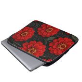 Capa para laptop Flores de Zínnia em artes Laptop Sleeve (Voorkant onderkant)