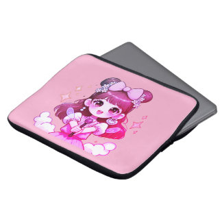 capa para laptop garota kpop cantora desenho sleeve