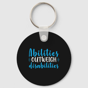 Capabilities overwicht handicaps schattig speciaal sleutelhanger