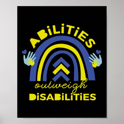 Capabilities Weeghed Disabilities Down Syndrome GI Poster (Voorkant)
