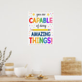 Capable De Choses Extraordinaires Affiche En Class (Cuisine)