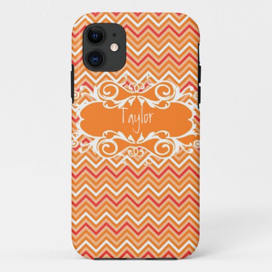 Capas de iphone alaranjadas feitas sob encomenda Case-Mate iPhone case (Achterkant)