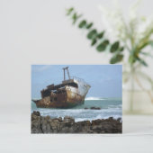 Cape Agulhas, Afrika, Briefkaart van Shipwreck (Staand voorkant)