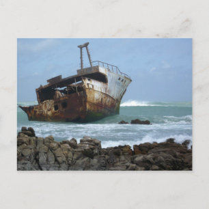 Cape Agulhas, Afrique, Carte postale Shipwreck