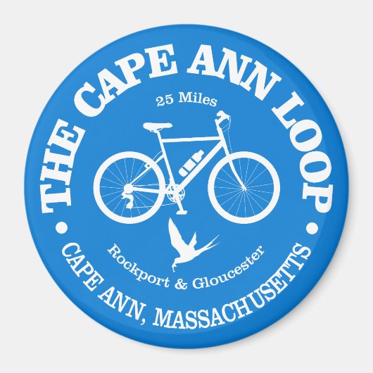 Cape Ann Loop (fietsen) Magneet (Voorkant)