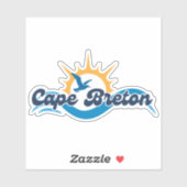 Cape Breton Gull & Wave Vinyl Sticker (Feuille)