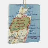 Cape Breton Highlands  kaart Keramisch Ornament (Rechts)