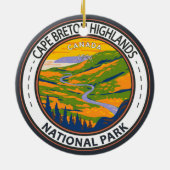 Cape Breton Highlands National Park Canada Badge Keramisch Ornament (Achterkant)