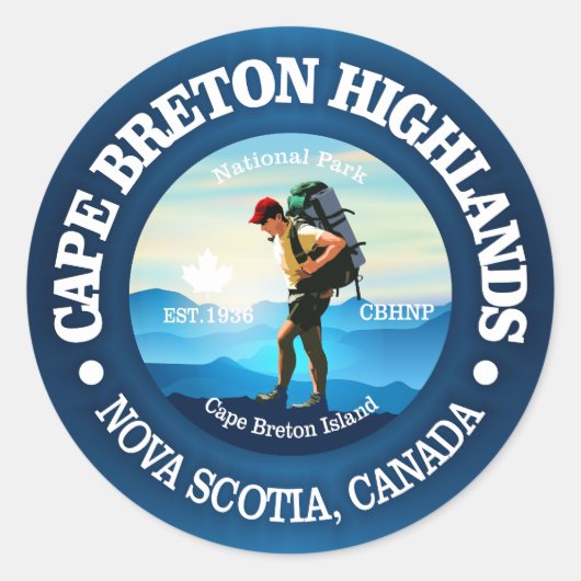 Cape Breton Highlands NP (C) Ronde Sticker (Voorkant)