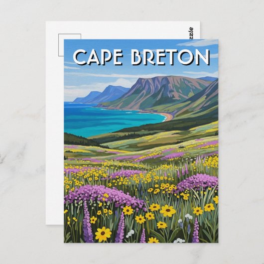 Cape Breton Island Canada Wildflowers Briefkaart (Voorkant / Achterkant)