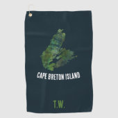 Cape Breton Island Golf Towel - Custom Initials Golfhanddoek (Voorkant)