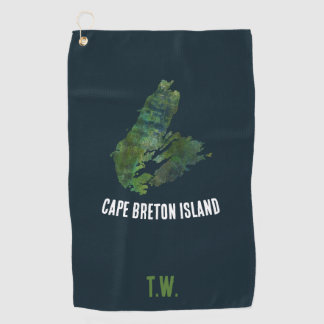 Cape Breton Island Golf Towel - Custom Initials Golfhanddoek