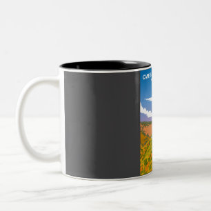 Cape Breton National Park Minimal Retro TR Tweekleurige Koffiemok