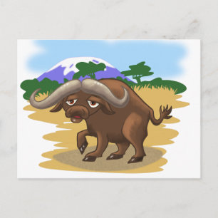 Cape Buffalo Briefkaart