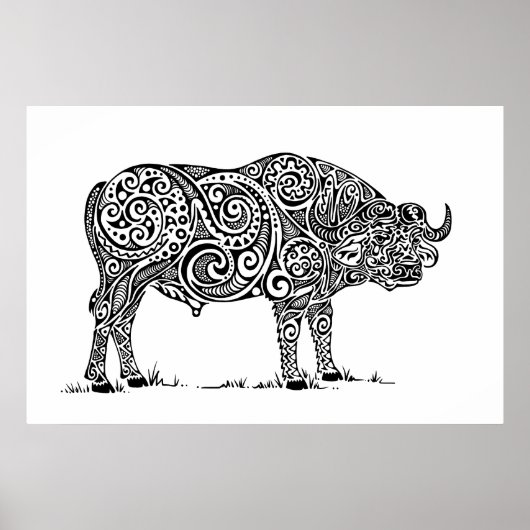 Cape Buffalo-ontwerp Poster (Voorkant)