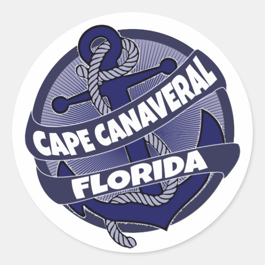 Cape Canaveral Florida ankerwerveling stickers (Voorkant)