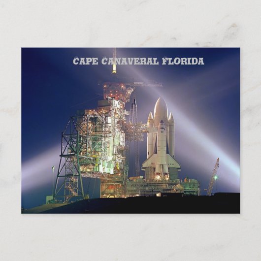 Cape Canaveral Florida Rocket Launch Briefkaart (Voorkant)
