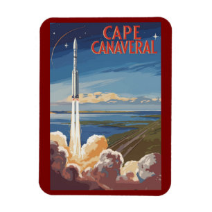 Cape Canaveral Florida Schilderachtige Reis Kunst Magneet
