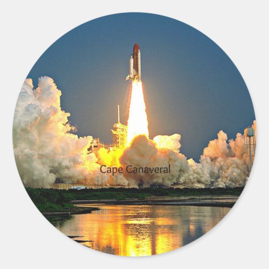Cape Canaveral-lanceerpad Ronde Sticker (Voorkant)