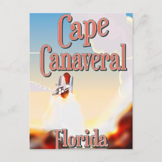 Cape Canaveral-reisposter Briefkaart (Voorkant)