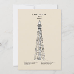 Cape Charles Lighthouse - Virginia - SBD Bedankkaart