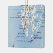 Cape Charles VA  kaart Keramisch Ornament (Links)