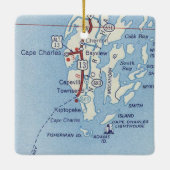 Cape Charles VA  kaart Keramisch Ornament (Achterkant)