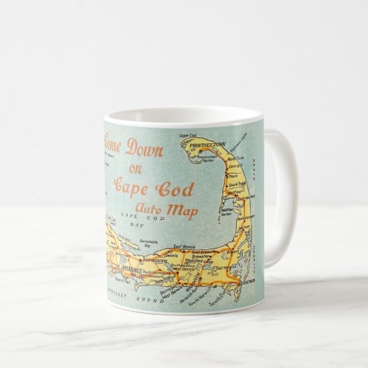 Cape Cod Auto Map Mug (Devant droit)