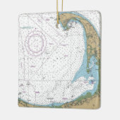 Cape Cod Bay - Grafiek Keramisch Ornament (Links)