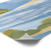 Cape Cod Bay | Oceaankust Waterverf Poster (Hoek)