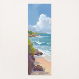 Cape Cod Beach Bay Ocean Painting Yogamat