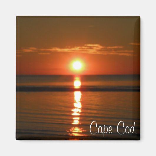 Cape Cod Beach Red unset Photo Magnet (Devant)