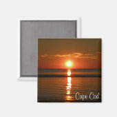 Cape Cod Beach Red unset Photo Magnet Magneet (Voorkant / Achterkant)