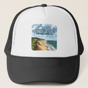 Cape Cod Beach Seashore Massachusetts Blauw Trucker Pet