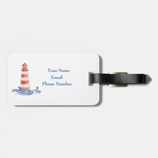 Cape Cod Bestemming Bruiloft Acryl Bagagelabel (Achterkant horizontaal)