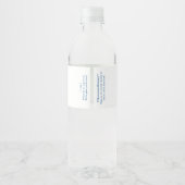 Cape Cod bestemming bruiloft Waterfles Etiket (Achterkant)