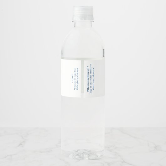 Cape Cod bestemming bruiloft Waterfles Etiket (Achterkant)
