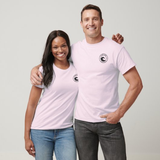 Cape Cod Black Ocean Wave Circle Design T-shirt (Unisex)