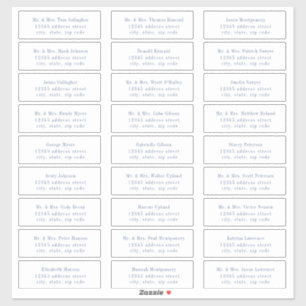 CAPE COD Bleu côtier Étiquettes de adresse invités