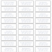 CAPE COD Bleu côtier Étiquettes de adresse invités (Devant)