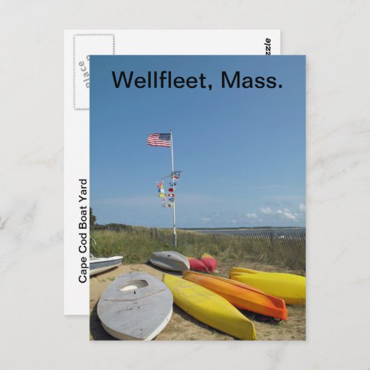 Cape Cod Boatyard Briefkaart (Voorkant / Achterkant)