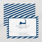 Cape Cod | Bruiloft RSVP Kaartje (Voorkant / Achterkant)