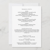 Cape Cod bruiloft welkomstbrief en routebeschrijvi Bedankkaart (Achterkant)