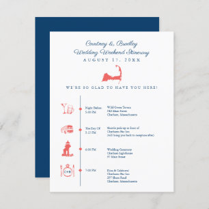 Cape Cod Carte Mariage Réception Itinéraire Timeli