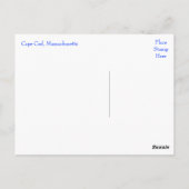 Cape Cod, carte postale du Massachusetts (Dos)