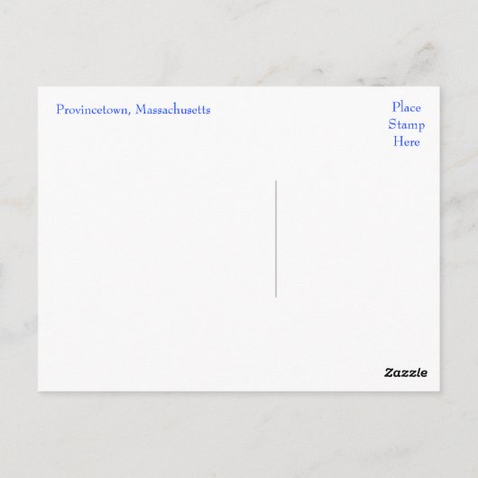 Cape Cod, Carte postale MA de Provincetown (Dos)