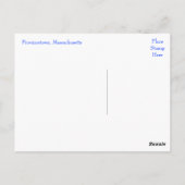 Cape Cod, Carte postale MA de Provincetown (Dos)