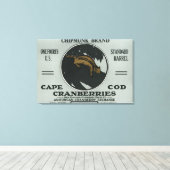 Cape Cod Chipmunk Brand Cranberry Label Canvas Afdruk (Insitu (Houten vloer))