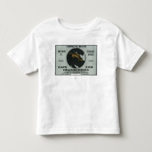 Cape Cod Chipmunk Brand Cranberry Label Kinder Shirts